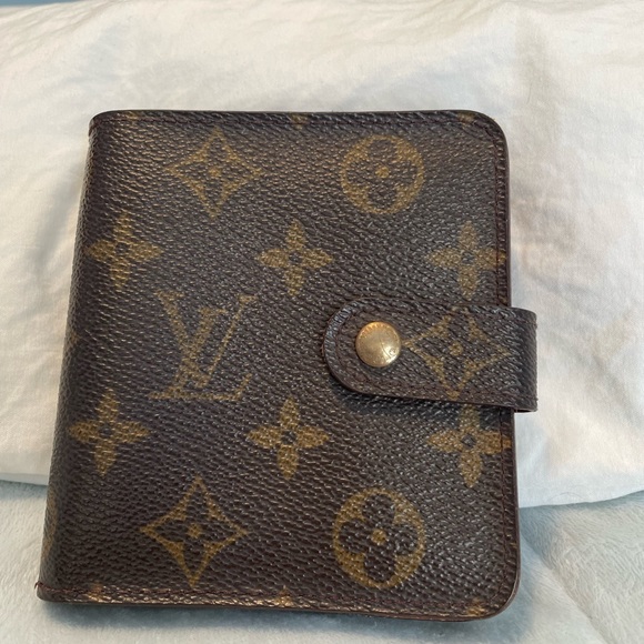 CA0968 Louis Vuitton Compact Zip Monogram Canvas Bifold Wallet Brown - Picture 1 of 12